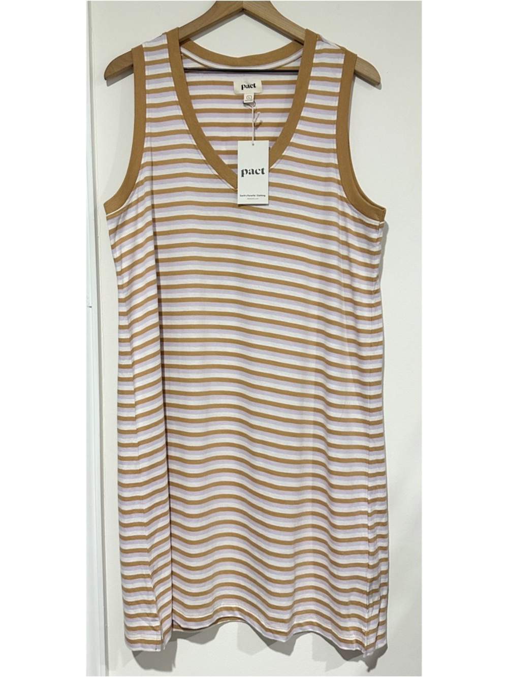 Pact Soho Stripe Softspun A-Line Tank Dress